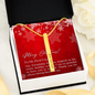 To My Best Friend - Engraved 4 Sided Stick Necklace with Christmas Message Card