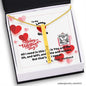 To Lovey Wifey - Engraved 4 Sided Stick Necklace with V-day Message Card & QR code for E-Card
