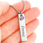 Birthstone Name Necklace with Bible Verse Card - Song of Solomon 4:7
