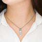 Birthstone Name Necklace with Bible Verse Card - Song of Solomon 4:7