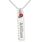 Birthstone Name Necklace with Bible Verse Card - Song of Solomon 4:7