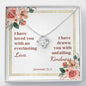 Love Knot Necklaces with A Bible Verse Card - Jeremiah 31:3