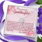 To My Granddaughter - Love Knot Necklace with Message Card