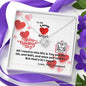 To My Lovey Wifey - Love Knot Necklace with V-day Message Card & QR code for E-Card
