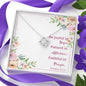 Love Knot Necklace with Bible Verse Card - Romans 12:12