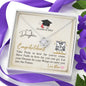 To My Daughter - Love Knot Necklace with Graduation Message Card & QR code for E-Card
