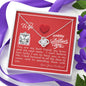 To My Wife - Love Knot Necklace with V-day Message Card & QR code for E-Card
