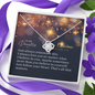 To My Daughter - Love Knot Necklace with Christmas Message Card
