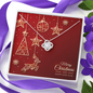 Love Knot Necklace with Christmas Card - Red
