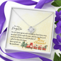 To My Daughter - Love Knot Necklace with Christmas Message Card - Santa