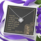 Love Knot Necklace with Bible Verse Card - Romans 6:23