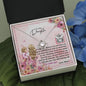 To My Daughter - Love Knot Necklace with Message Card & QR code for E-Card