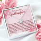 To My Granddaughter - Love Knot Necklace with Message Card
