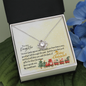 To My Daughter - Love Knot Necklace with Christmas Message Card - Santa