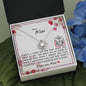 Dear Mom - Love Knot Necklace with Message Card & QR code for E-Card
