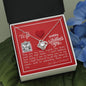 To My Wife - Love Knot Necklace with V-day Message Card & QR code for E-Card