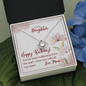 To My Daughter - Love Knot Necklace with Birthday Message Card