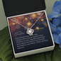 To My Daughter - Love Knot Necklace with Christmas Message Card