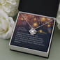 To My Daughter - Love Knot Necklace with Christmas Message Card