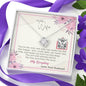 To My Wife - Love Knot Necklace with Message Card & QR code for E-Card