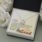 To My Daughter - Love Knot Necklace with Christmas Message Card - Santa