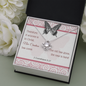 Love Knot Necklace with A Bible Verse Card - 2 Corinthians 5:17