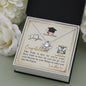 To My Daughter - Love Knot Necklace with Graduation Message Card & QR code for E-Card