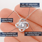 Dear Mom - Love Knot Necklace with Message Card & QR code for E-Card