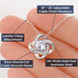 Love Knot Necklace with Christmas Card - Red