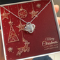 Love Knot Necklace with Christmas Card - Red