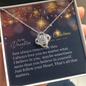 To My Daughter - Love Knot Necklace with Christmas Message Card