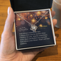 To My Daughter - Love Knot Necklace with Christmas Message Card
