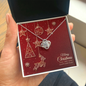 Love Knot Necklace with Christmas Card - Red