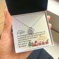 To My Daughter - Love Knot Necklace with Christmas Message Card - Santa