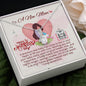 To A New Mom - Alluring Beauty Necklace with Happy 1st Mother's Day Message Card & QR code for E-Card