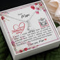Dear Mum - Alluring Beauty Necklace with Mother's Day Message Card & QR code for E-Card