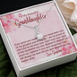 To My Granddaughter - Alluring Beauty Necklace with Message Card