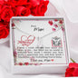 Dear Mum - Alluring Beauty Necklace with Mother's Day Message Card & QR code for E-Card
