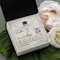 To My Daughter - Alluring Beauty Necklace with Graduation Message Card & QR code for E-Card