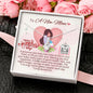 To A New Mom - Alluring Beauty Necklace with Happy 1st Mother's Day Message Card & QR code for E-Card