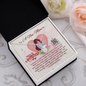 To A New Mom - Alluring Beauty Necklace with Happy 1st Mother's Day Message Card & QR code for E-Card