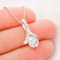 Alluring Beauty Necklace with Bible Verse Card - Romans 12:12