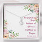 Alluring Beauty Necklace with Bible Verse Card - Romans 12:12