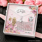 Mom To Daughter - Alluring Beauty Necklace with Message Card & QR code for E-Card