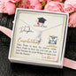To My Daughter - Alluring Beauty Necklace with Graduation Message Card & QR code for E-Card