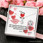 To My Lovey Wifey - Alluring Beauty Necklace with V-day Message Card & QR code for E-Card
