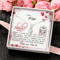 Dear Mum - Alluring Beauty Necklace with Mother's Day Message Card & QR code for E-Card