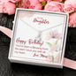 To My Daughter - Alluring Beauty Necklace with Birthday Message Card
