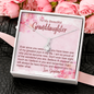 To My Granddaughter - Alluring Beauty Necklace with Message Card