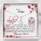 Dear Mum - Alluring Beauty Necklace with Mother's Day Message Card & QR code for E-Card